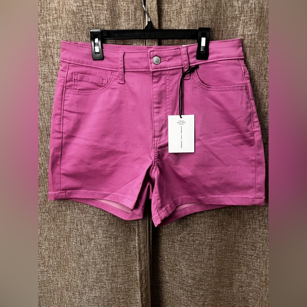 Zenana Outfitters High Waist Pink Shorts